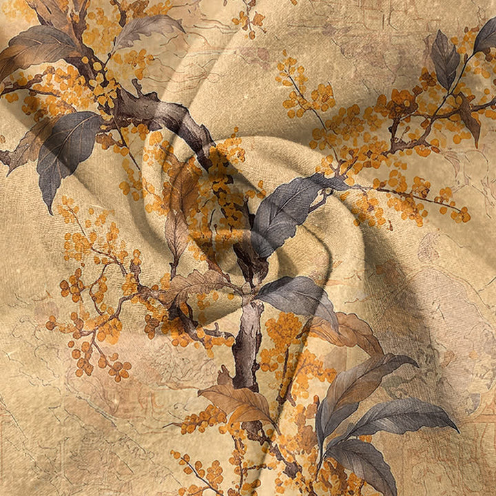 Buddha Stones Damenhose aus reiner Baumwolle mit Vintage-Blumenmuster, elastischem Bund und Taschen - image 2