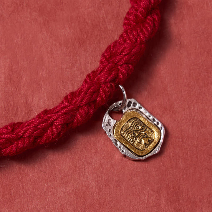 Buddha Stones Armband mit Kupferakzenten und roter Schnur - image 5