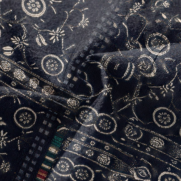 Buddha Stones Kimono aus Baumwolle mit offenem Vorderteil und geometrischem Patchwork-Muster im Ethno-Stil für Herren - image 5