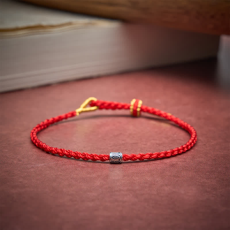 Buddha Stones Rotes Armband aus 925er Sterlingsilber mit Koi-Fisch-Schutzmotiv - image 2