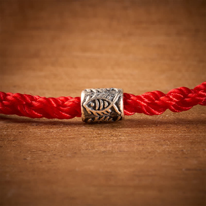 Buddha Stones Rotes Armband aus 925er Sterlingsilber mit Koi-Fisch-Schutzmotiv - image 5
