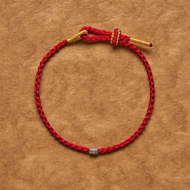 Buddha Stones Rotes Armband aus 925er Sterlingsilber mit Koi-Fisch-Schutzmotiv - image 11