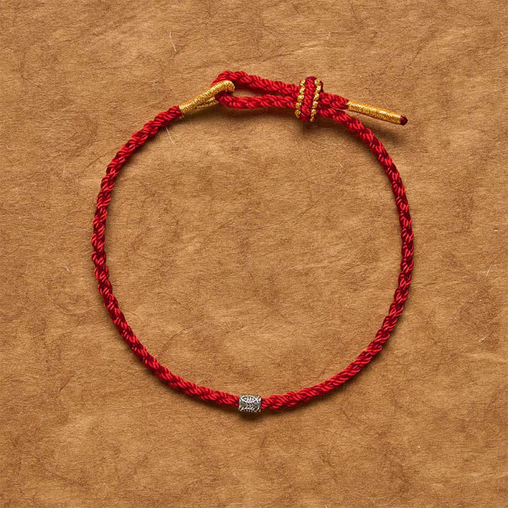 Buddha Stones Rotes Armband aus 925er Sterlingsilber mit Koi-Fisch-Schutzmotiv - image 11