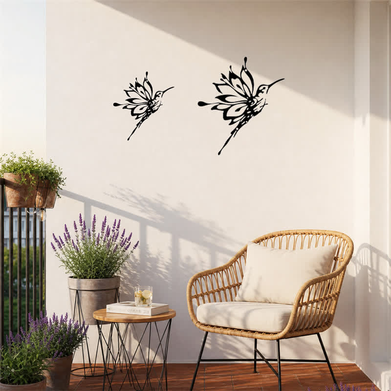 Buddha Stones Lotuskolibri – Wandbild „Neuanfänge“ – Matte schwarze Silhouette aus Eisen – Bedeutungsvolle Symbole - image 9