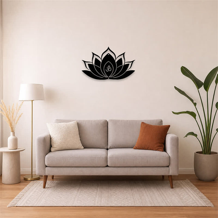 Buddha Stones Lotus OM Achtsamkeit Zen Silhouette Eisen Bedeutungsvolle Symbole Wandkunst - image 11