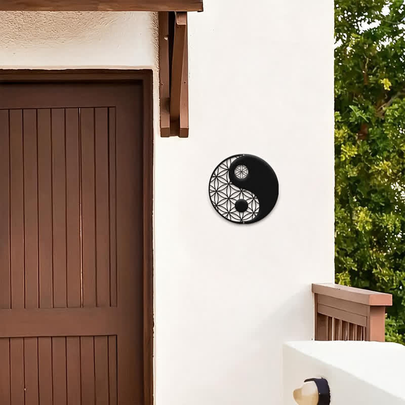 Buddha Stones Minimalistische Wanddekoration aus Eisen im Yin-Yang-Balance-Stil - image 3