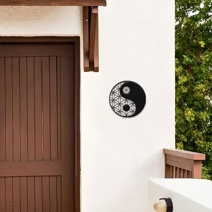 Buddha Stones Minimalistische Wanddekoration aus Eisen im Yin-Yang-Balance-Stil - image 3