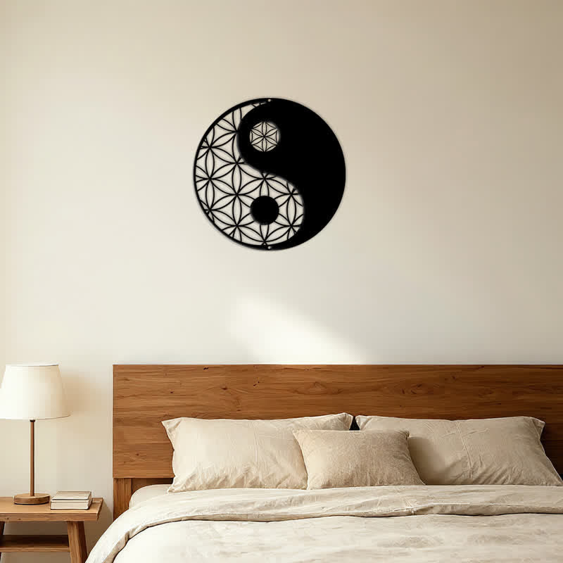 Buddha Stones Minimalistische Wanddekoration aus Eisen im Yin-Yang-Balance-Stil - image 13