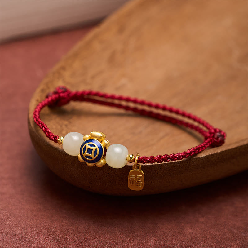 Buddha Stones Schildkrötenrotes, handgewebtes Armband aus Schnüren - image 17