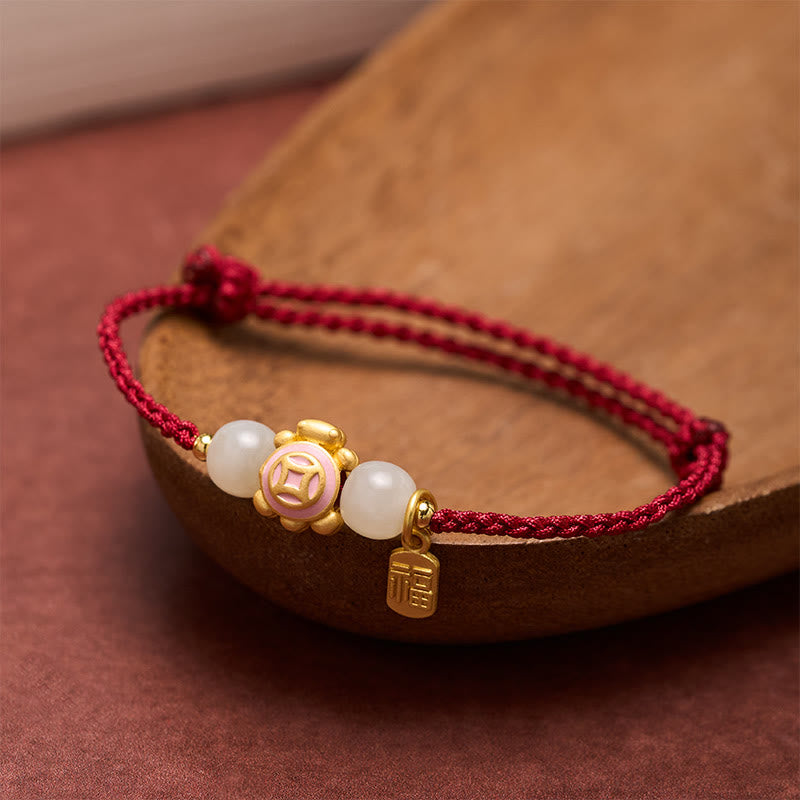 Buddha Stones Schildkrötenrotes, handgewebtes Armband aus Schnüren - image 11