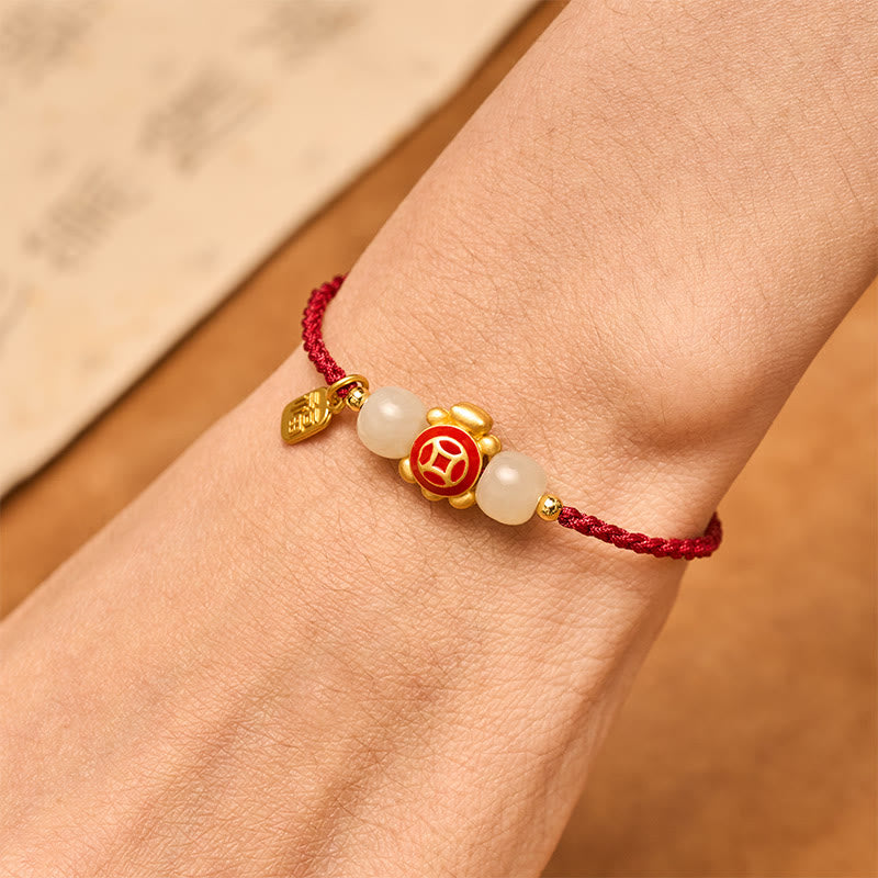 Buddha Stones Schildkrötenrotes, handgewebtes Armband aus Schnüren - image 5