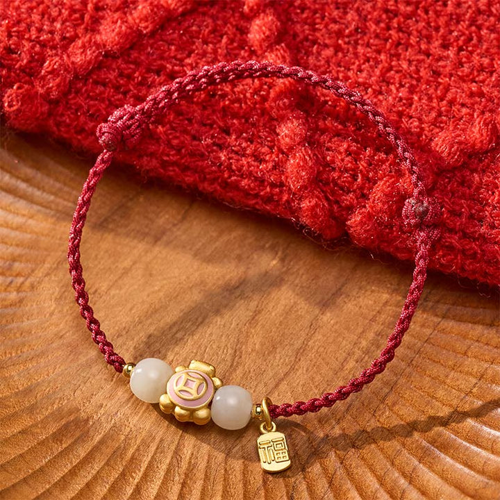 Buddha Stones Schildkrötenrotes, handgewebtes Armband aus Schnüren - image 14