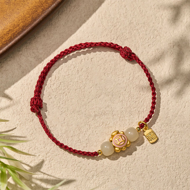Buddha Stones Schildkrötenrotes, handgewebtes Armband aus Schnüren - image 12