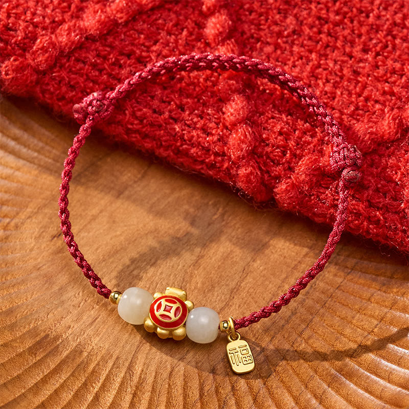 Buddha Stones Schildkrötenrotes, handgewebtes Armband aus Schnüren - image 4