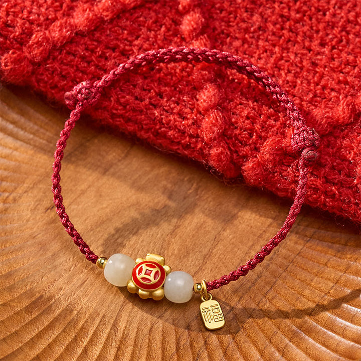 Buddha Stones Schildkrötenrotes, handgewebtes Armband aus Schnüren - image 4