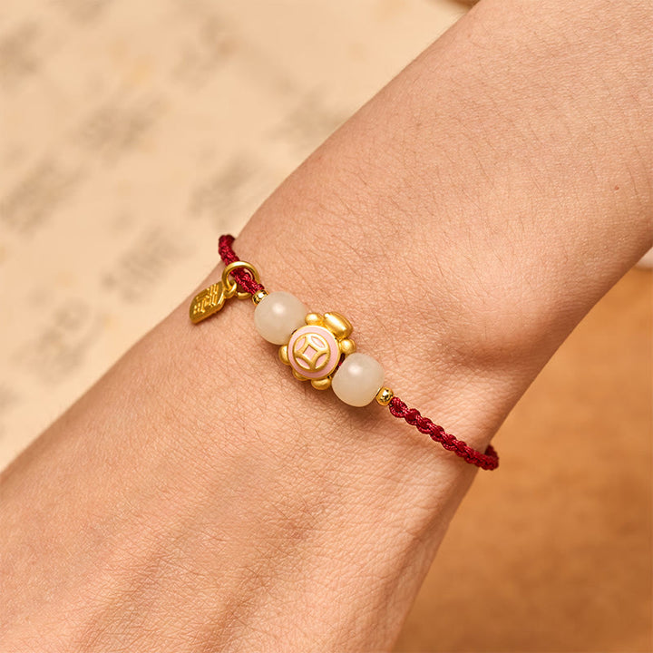 Buddha Stones Schildkrötenrotes, handgewebtes Armband aus Schnüren - image 15