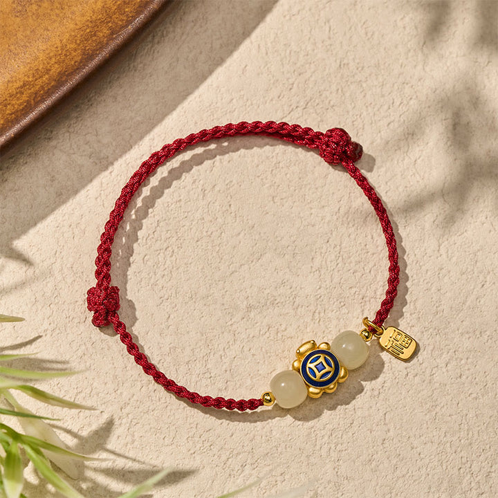 Buddha Stones Schildkrötenrotes, handgewebtes Armband aus Schnüren - image 18