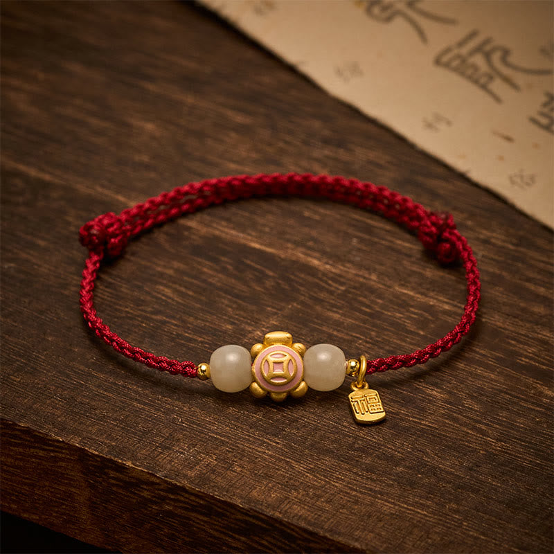 Buddha Stones Schildkrötenrotes, handgewebtes Armband aus Schnüren - image 13