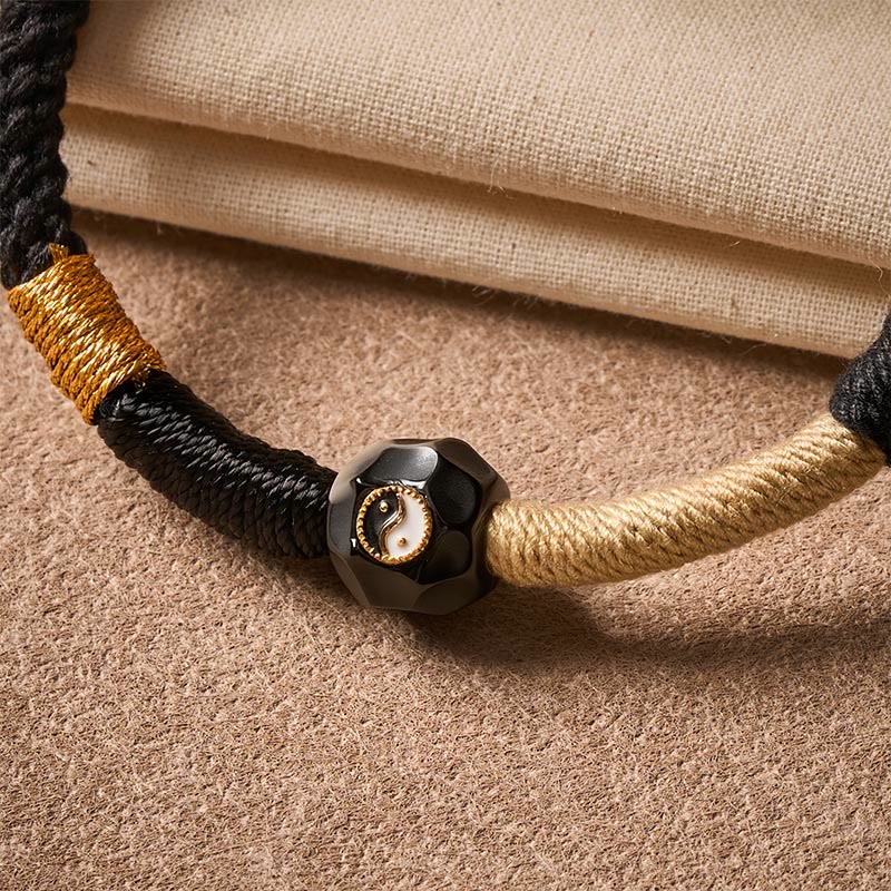Buddha Stones Schwarzes und weißes Feuerachat-Bastelarmband - image 5