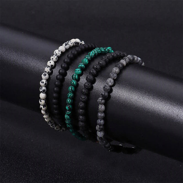 Buddha Stones Vintage 4mm Lavastein Dalmatinerjaspis Erdungsarmband - image 13