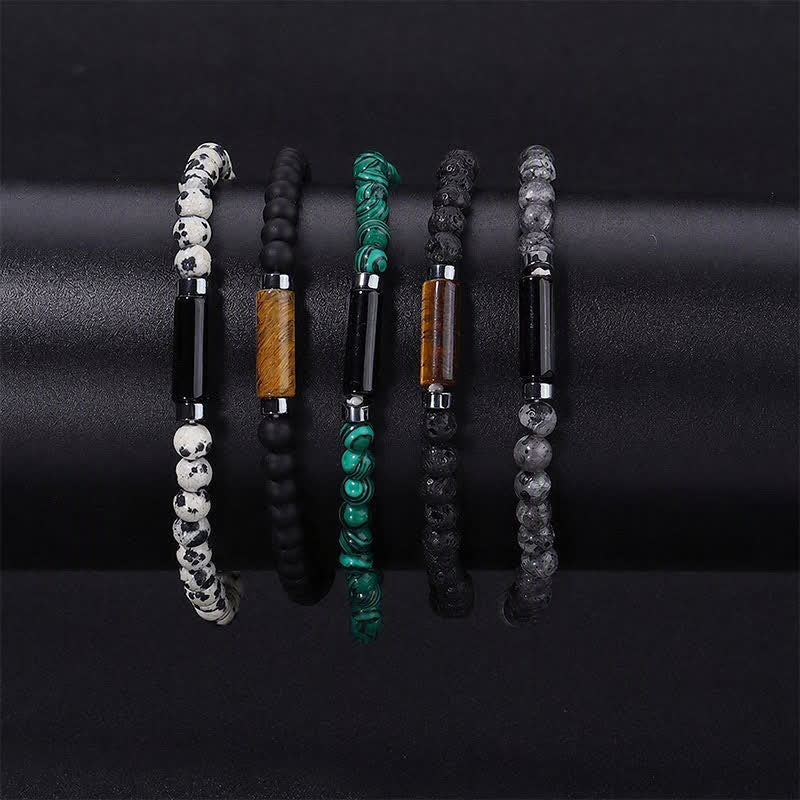 Buddha Stones Vintage 4mm Lavastein Dalmatinerjaspis Erdungsarmband - image 15
