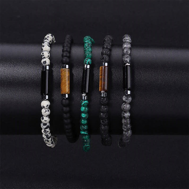 Buddha Stones Vintage 4mm Lavastein Dalmatinerjaspis Erdungsarmband - image 15