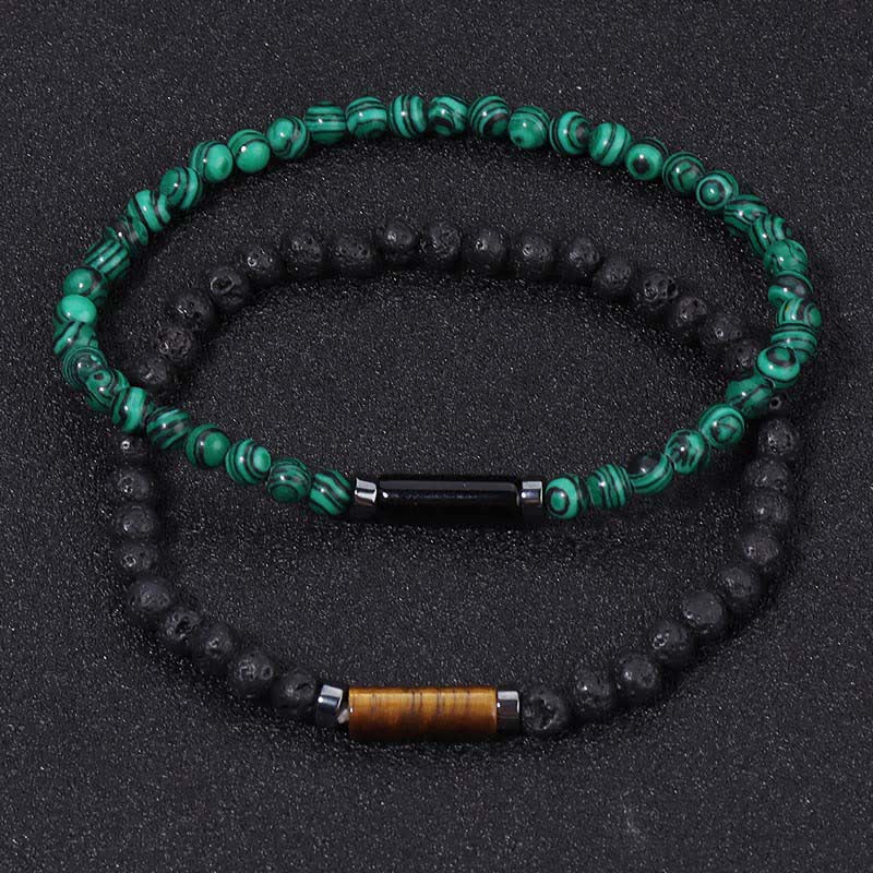Buddha Stones Vintage 4mm Lavastein Dalmatinerjaspis Erdungsarmband - image 12