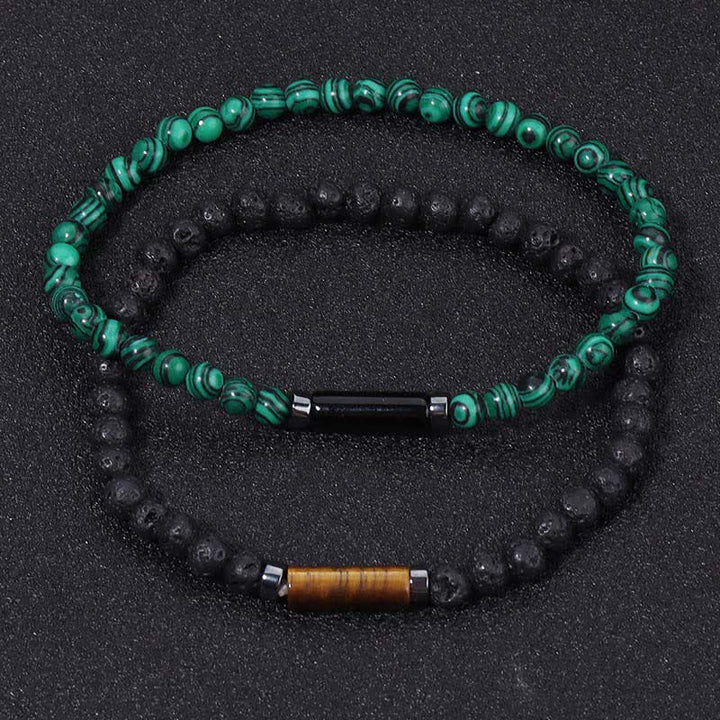 Buddha Stones Vintage 4mm Lavastein Dalmatinerjaspis Erdungsarmband - image 12