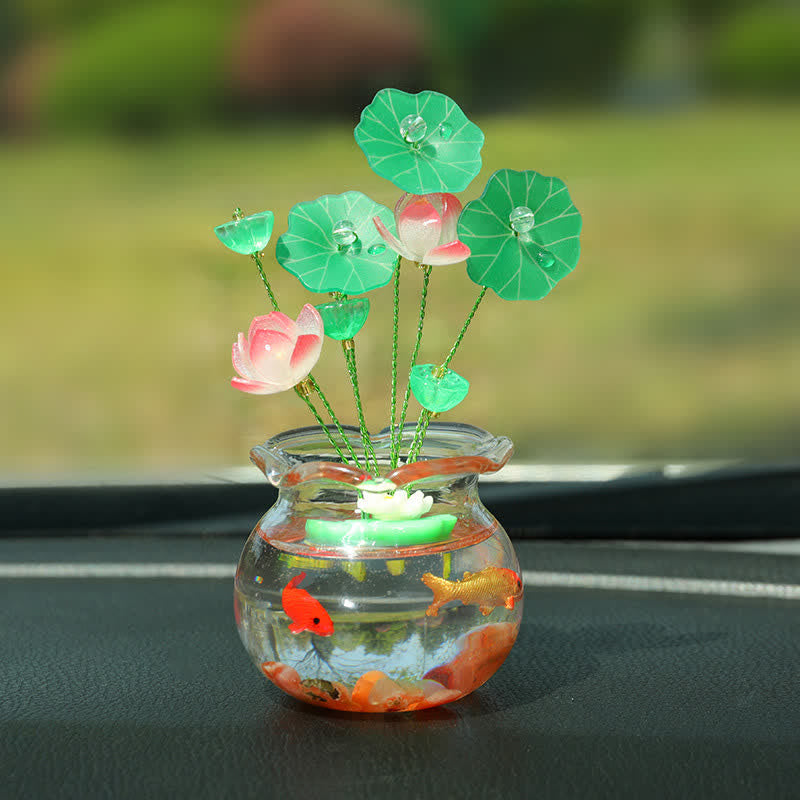 Buddha Stones Kompakte Lotus Koi Glücksflasche Auto-Innenausstattung Achtsames Wohnen Dekor - Koi-Karpfen (Glück ♥ Wohlstand) - image 0