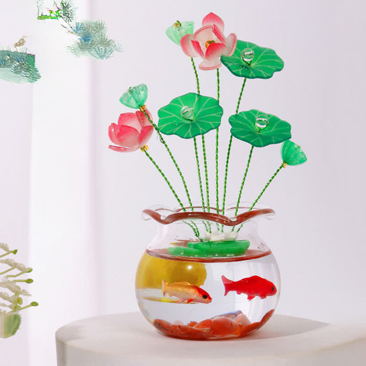 Buddha Stones Kompakte Lotus Koi Glücksflasche Auto-Innenausstattung Achtsames Wohnen Dekor - image 2