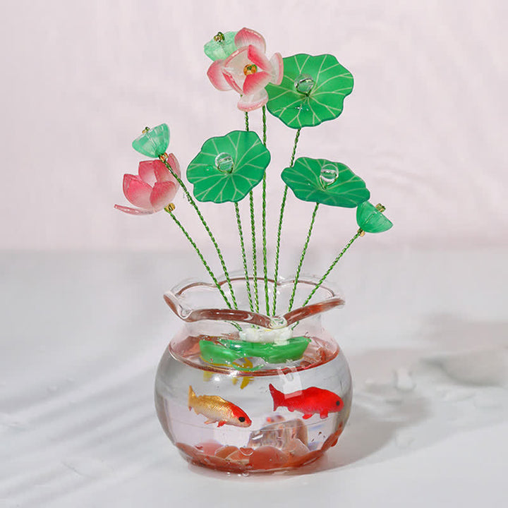 Buddha Stones Kompakte Lotus Koi Glücksflasche Auto-Innenausstattung Achtsames Wohnen Dekor - image 1