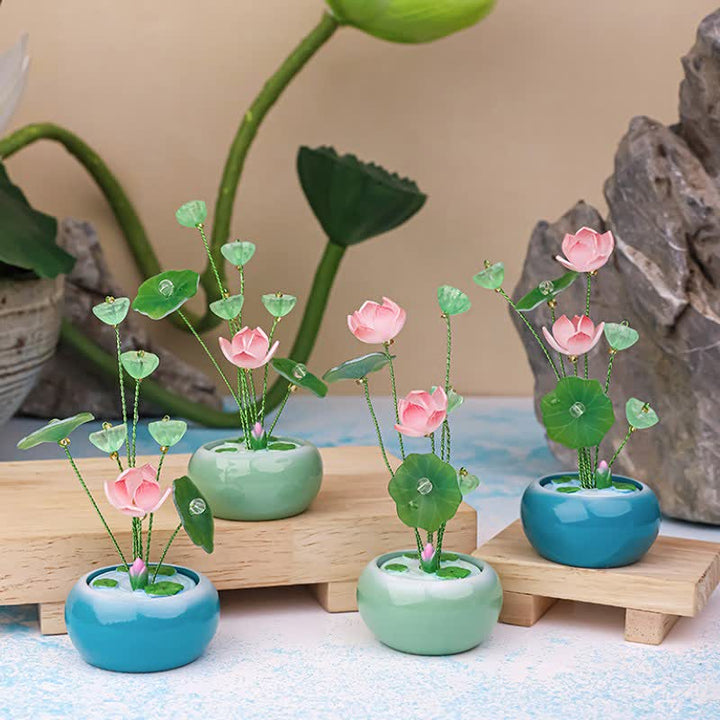 Buddha Stones Duftglas „Lotus Purity Teardrop“ aus Kunstharz – Achtsames Wohnen - image 12