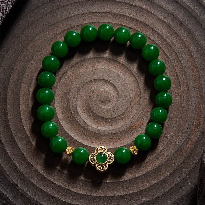 Buddha Stones Schutzarmband aus natürlichen Quarzit-Jadeperlen - image 3