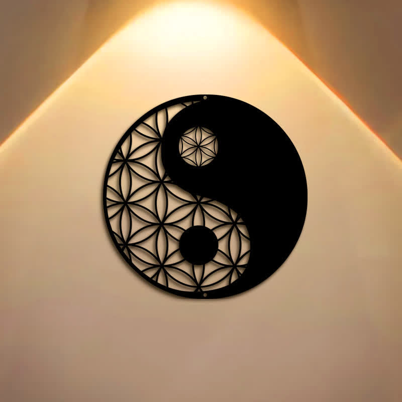Buddha Stones Minimalistische Wanddekoration aus Eisen im Yin-Yang-Balance-Stil - image 0
