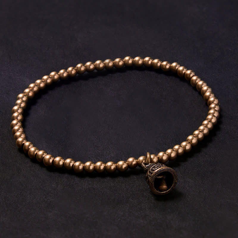 Buddha Stones Kupferperlen-Glockenanhänger-Armband - 7,1–7,5 Zoll (18–19 cm) - image 0