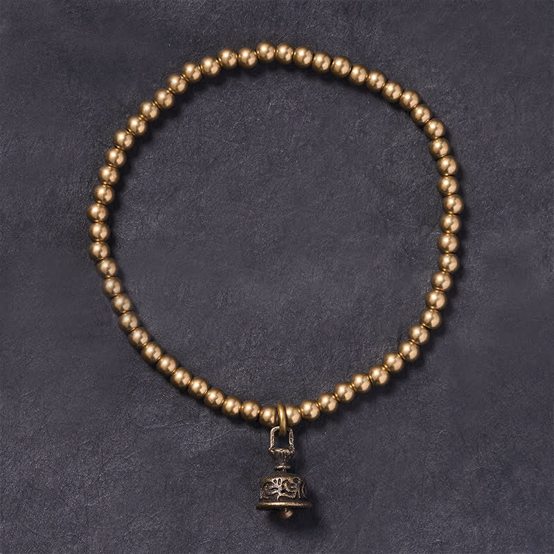 Buddha Stones Kupferperlen-Glockenanhänger-Armband - image 1