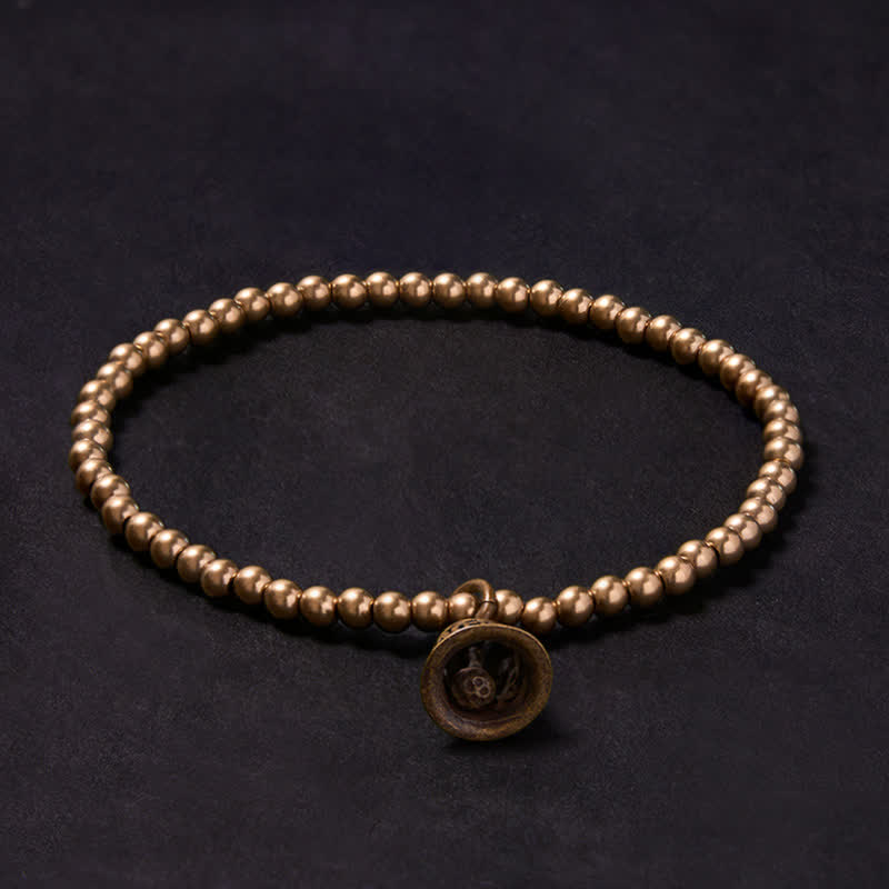 Buddha Stones Kupferperlen, chinesische Kupfermünzen, Glockenarmband - image 1