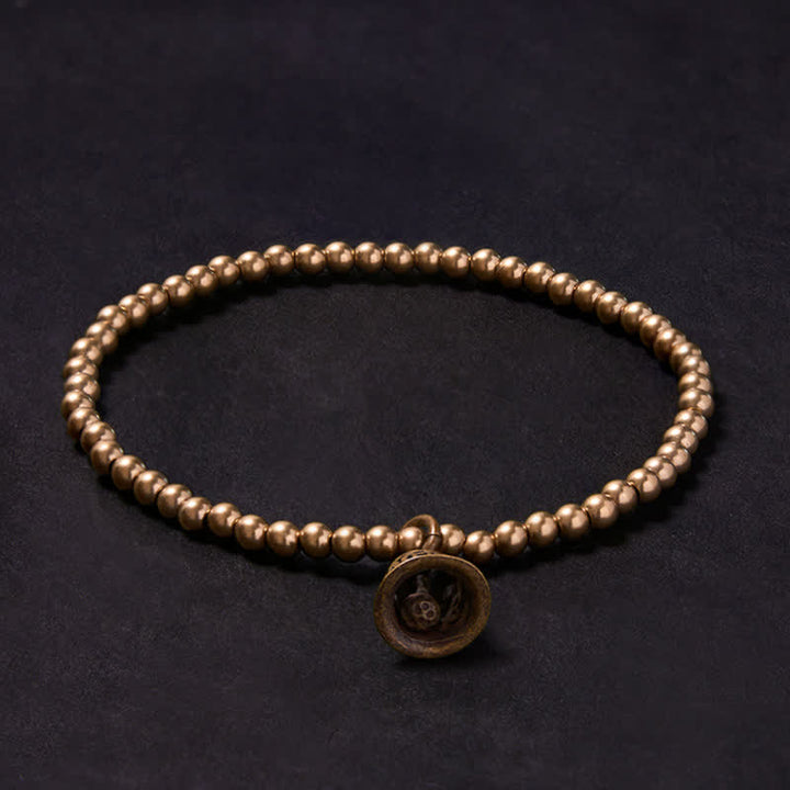 Buddha Stones Kupferperlen, chinesische Kupfermünzen, Glockenarmband - image 1