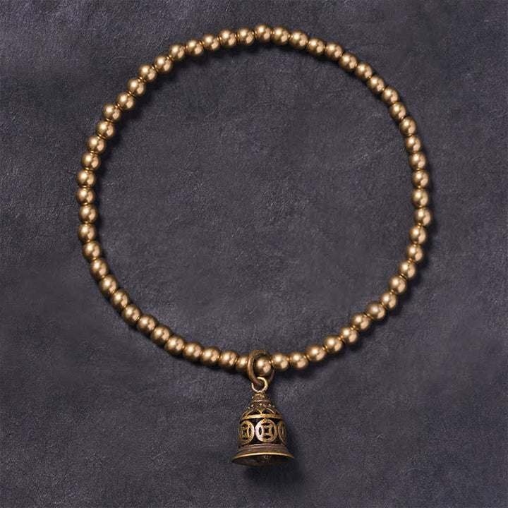 Buddha Stones Kupferperlen, chinesische Kupfermünzen, Glockenarmband - image 2