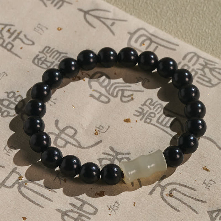 Buddha Stones Vintage Armband aus rotem Sandelholz, Ebenholz und Bambus - image 10