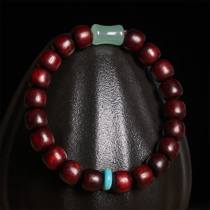 Buddha Stones Vintage Armband aus rotem Sandelholz, Ebenholz und Bambus - image 2