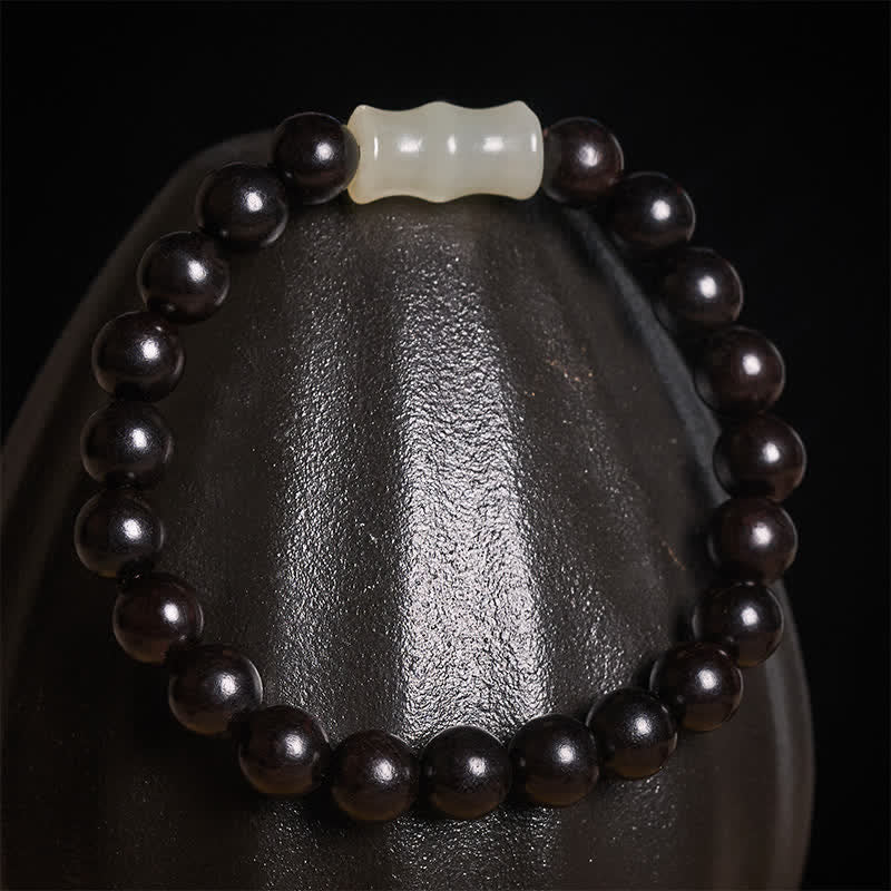 Buddha Stones Vintage Armband aus rotem Sandelholz, Ebenholz und Bambus - image 9