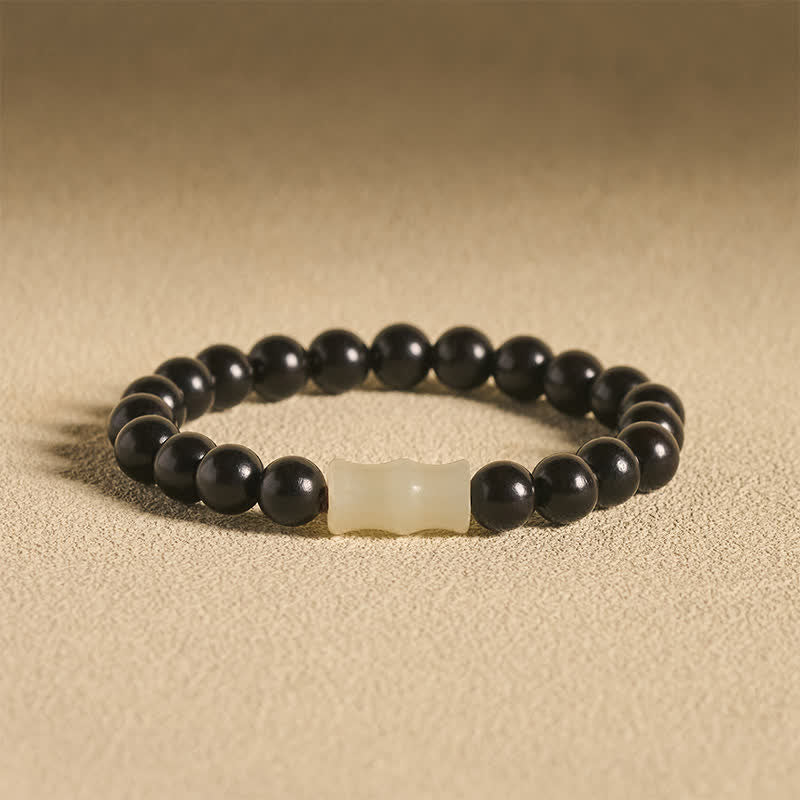 Buddha Stones Vintage Armband aus rotem Sandelholz, Ebenholz und Bambus - 8 mm Ebenholz (Balance ♥ Ruhe) - image 7