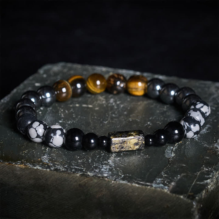 Buddha Stones Armband aus Tigerauge-Hämatit-Fokusperlen - Tigerauge (Schutz ♥ Mut) - image 0