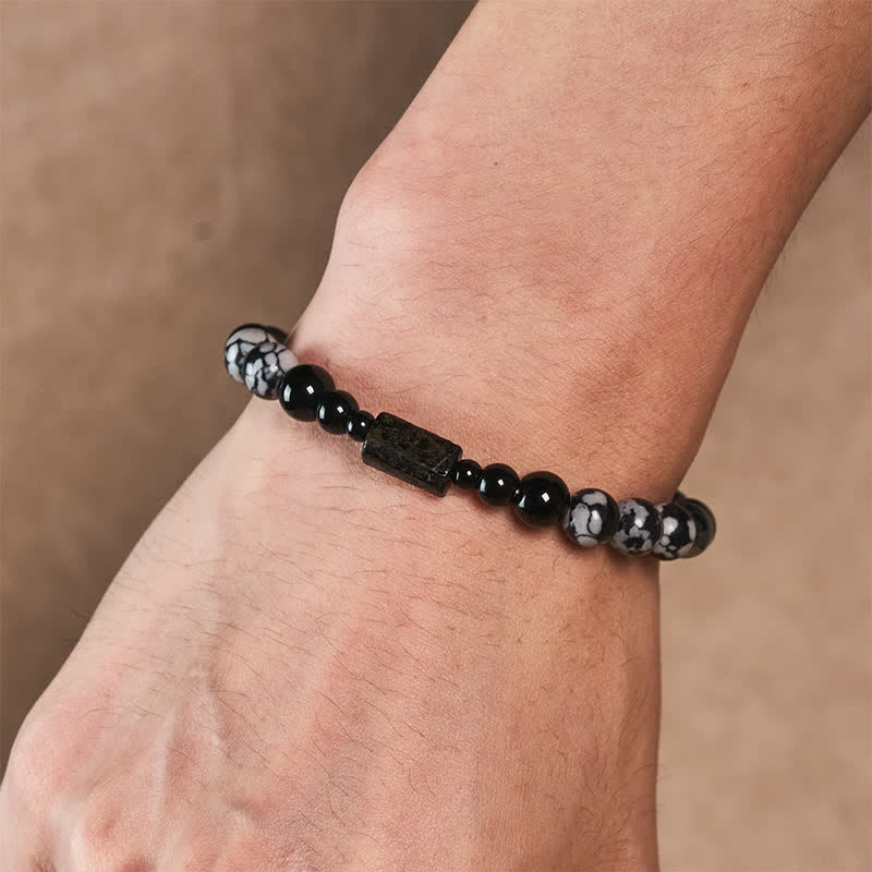 Buddha Stones Armband aus Tigerauge-Hämatit-Fokusperlen - image 3