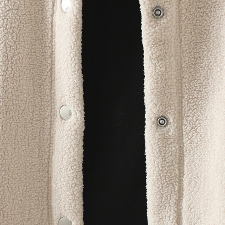 Buddha Stones Winterliche, lässige Damenjacke im Tang-Stil mit Stehkragen und Tasche - image 13