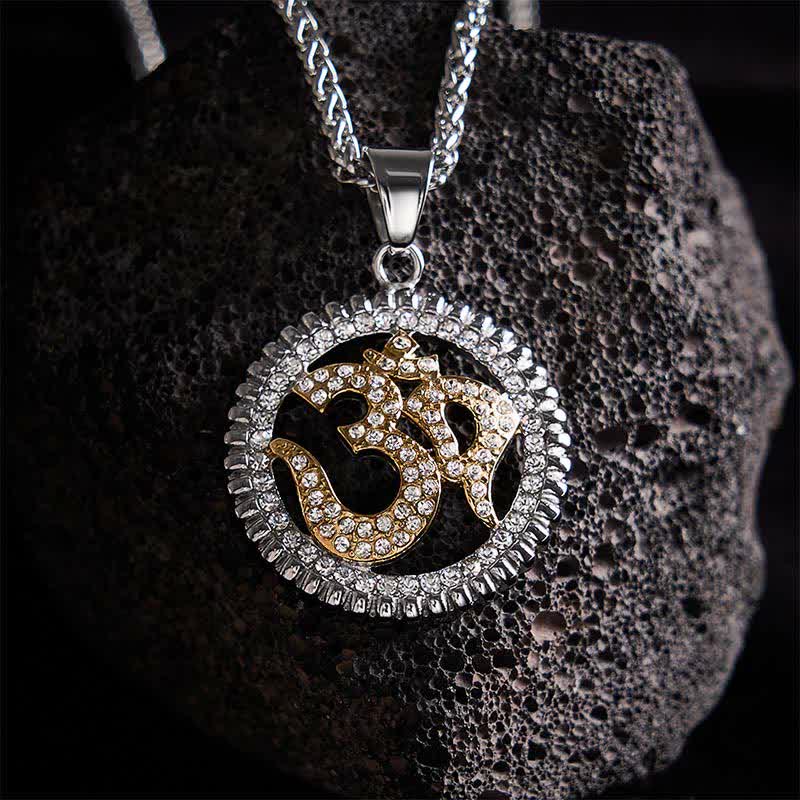 Buddha Stones Halskette mit OM-Anhänger aus Titanstahl für Stärke und Achtsamkeit - image 12