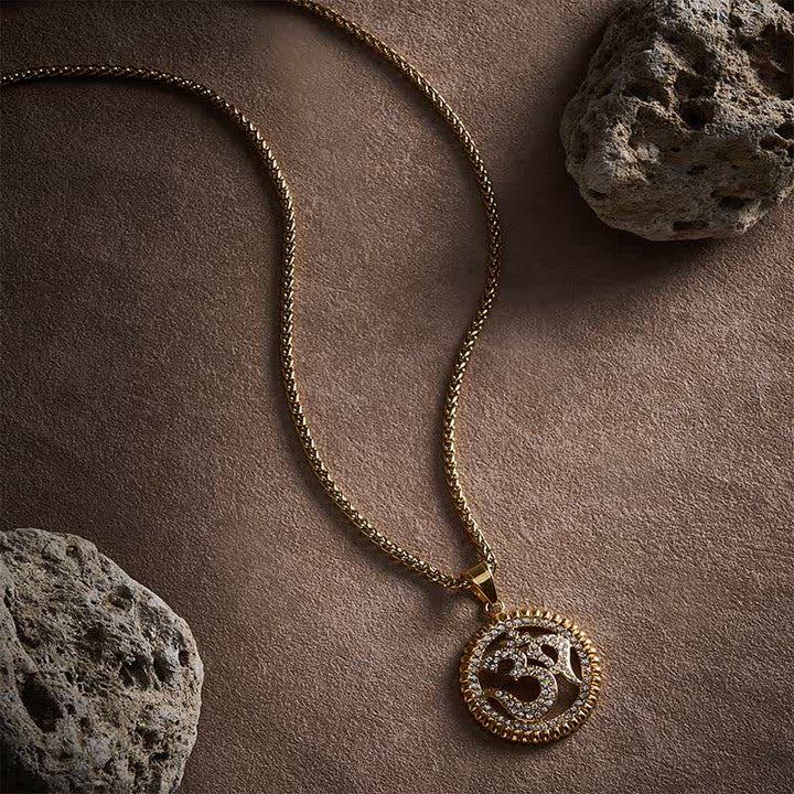 Buddha Stones Halskette mit OM-Anhänger aus Titanstahl für Stärke und Achtsamkeit - image 7