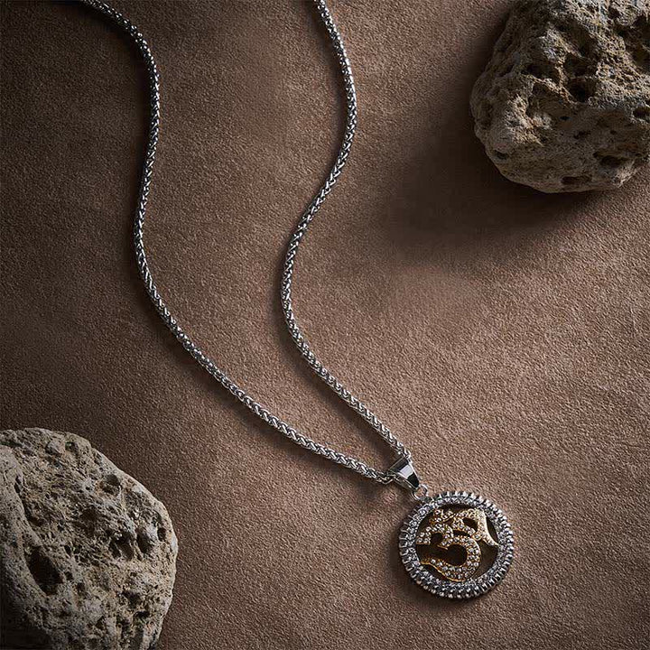 Buddha Stones Halskette mit OM-Anhänger aus Titanstahl für Stärke und Achtsamkeit - image 15