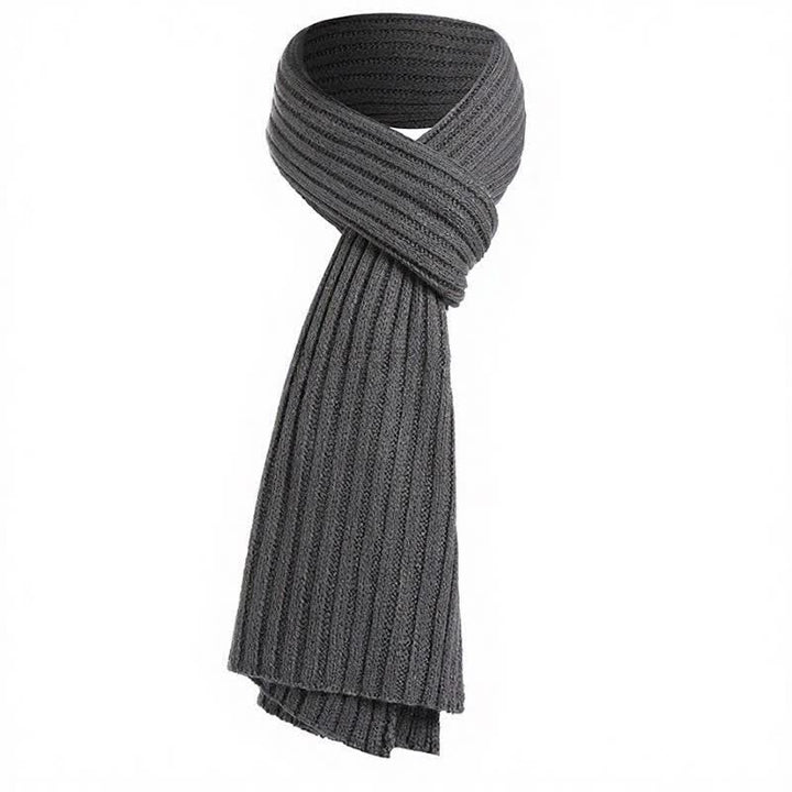 Buddha Stones Klassischer, langer, gerippter Strickschal für Herren – perfekt für Herbst und Winter - DimGray - image 8